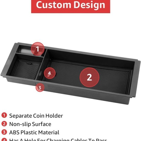 Center Console Organizer Fits for 2021 2022 Ford F150 Console Tray - Picture 4 of 9